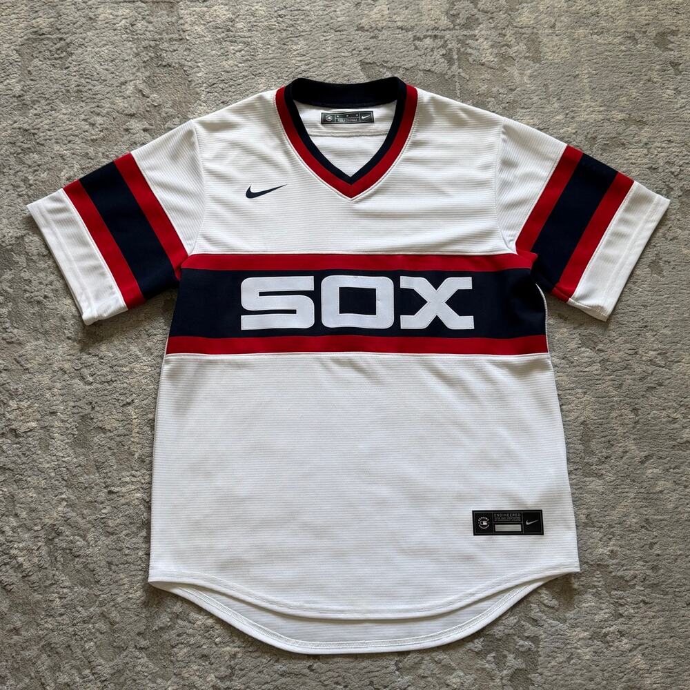 Nike Authentic Chicago White Sox Throwback Retro Baseball MLB Jersey Mens M